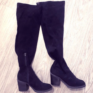 Thigh High Suedette Boots